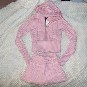 Baby Pink Knit Sweater Set